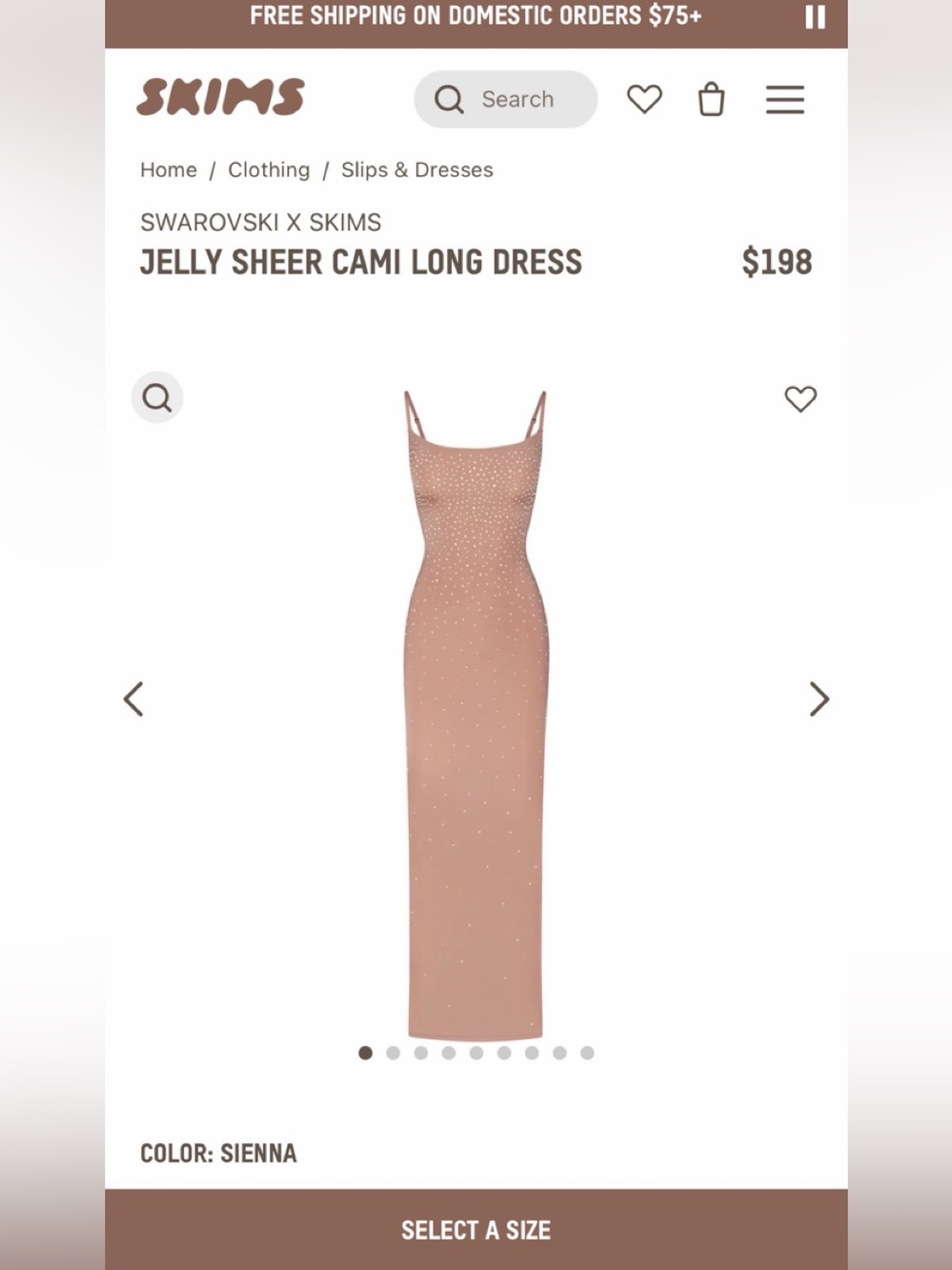 SWAROVSKI X SKIMS
JELLY SHEER CAMI LONG DRESS